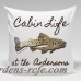 JDS Personalized Gifts Personalized Cabin Trout Throw Pillow JMSI2333